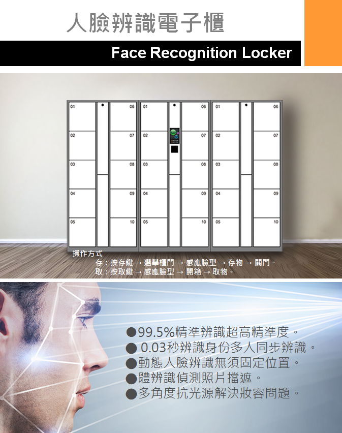 人臉辨識電子櫃